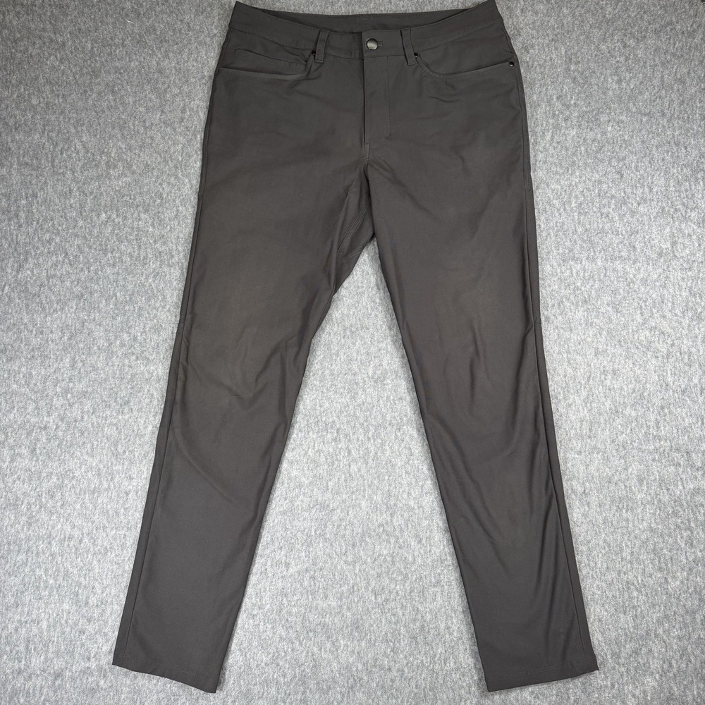 Lululemon Abc Pants Mens Size 31x30 Black ABC Slim-fit 5-pocket Pants Warpstreme